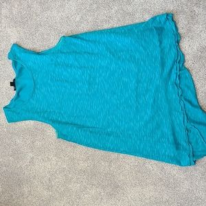 Blue High Low Tank Top